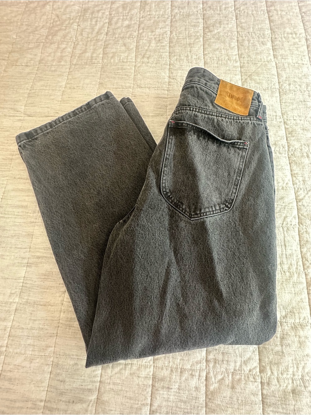 Men's Straight-Leg baggy Jeans in faded black